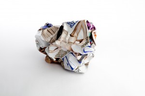 Ludovica Gioscia, Debrock XXI (Vogue Australia mag), 2012, paper, 30 x 25 x 20 cm, Courtesy galleria Riccardo Crespi and the artist