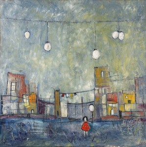 Veronica Garcia, Cumpleanos, 2012, tecnica mista su tela, 100x100 cm