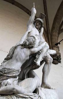 DANNEGGIATA STATUA RATTO POLISSENA LOGGIA LANZI A FIRENZE