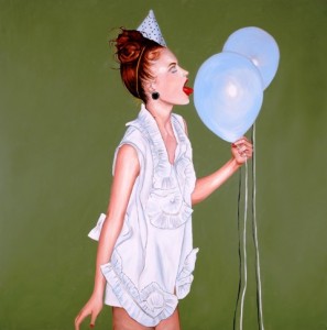 Would you take the leap 150x150cm Olio su tela