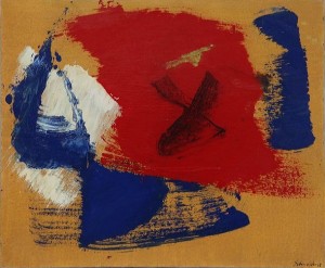 OPUS 5 Y 1968 olio su c. intelata