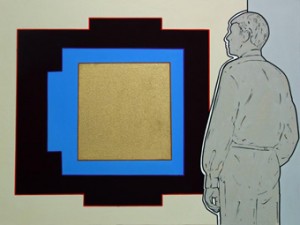 Renato Mambor, Come uno specchio d'oro (2012), 60x80 cm, Acrilico su tela bassa