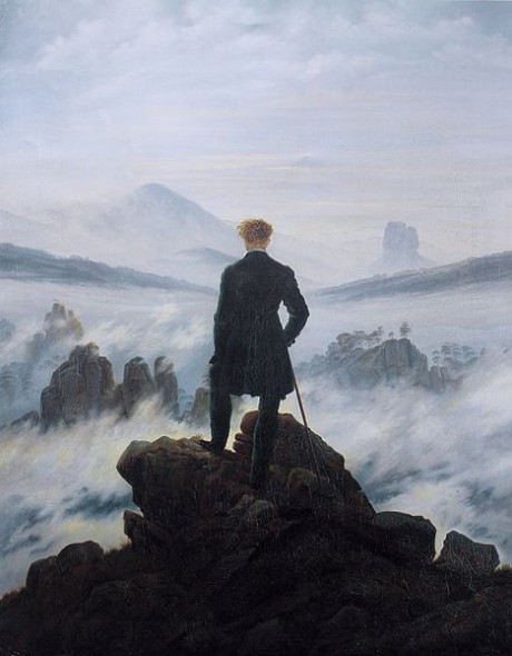 Caspar David Friedrich, Viandante sul mare di nebbia, 1818