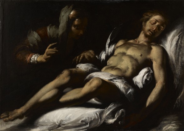 Bernardo Strozzi (Genova 1581/82 – Venezia 1644), Pietà, olio su tela, cm 95 x 132