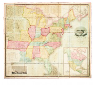 DAVID VANCE. Map of United States, 1825
