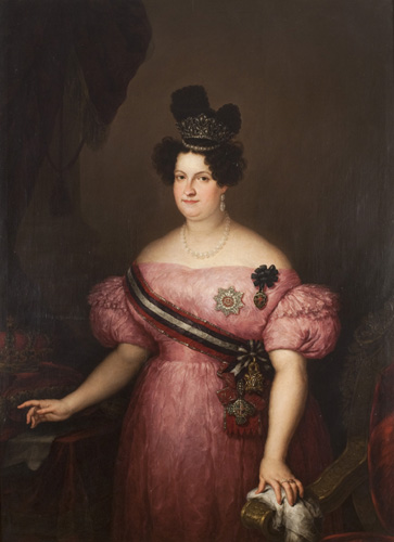 J.G. de La Vega. Ritratto di Maria Cristina di Borbone Delle Due Sicilie