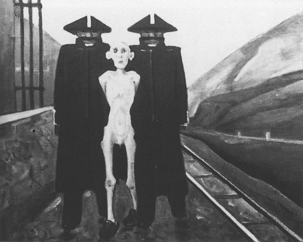 l'arresto del Muselmann dipinto dopo il ritorno nel 1951