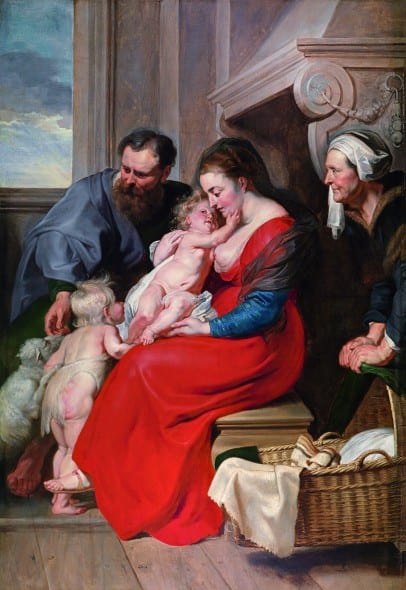 Bottega di Peter Paul Rubens (1577 - 1640), La Sacra Famiglia, 221 x 152 cm stima € 400.000 - 600.000  Asta 9 Aprile 2014 