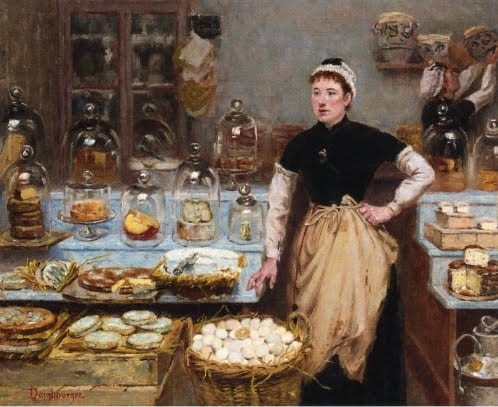 Edouard-Jean Dambourgez (French, 1844-1890) The Cheese Vendor