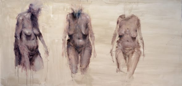 Alessandro Papetti, Trasparenze-Trittico,2013,acrilico su carta,cm 150x305
