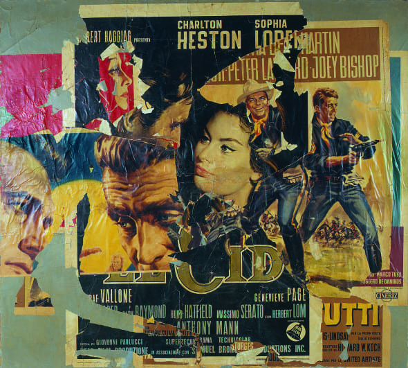 Mimmo Rotella, Senza titolo, 1964, décollage, cm 200x225, collezione privata