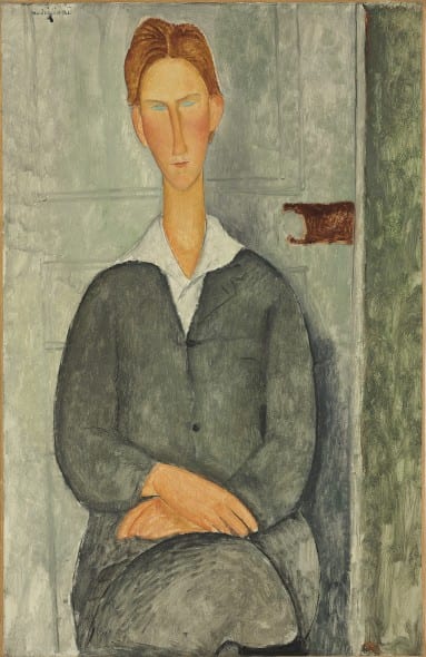 Amedeo Modigliani (1884-1920)  Jeune homme roux assis  100.5 x 65 cm, 1919  $17,637,000 (Christie's, 06.05.2014)