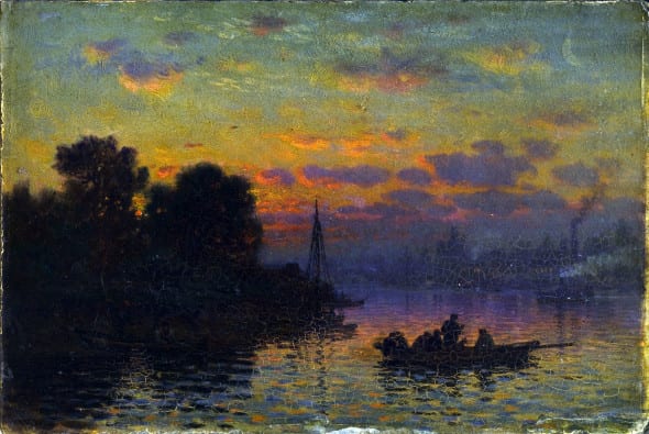 Constable - Tramonto sulla Senna