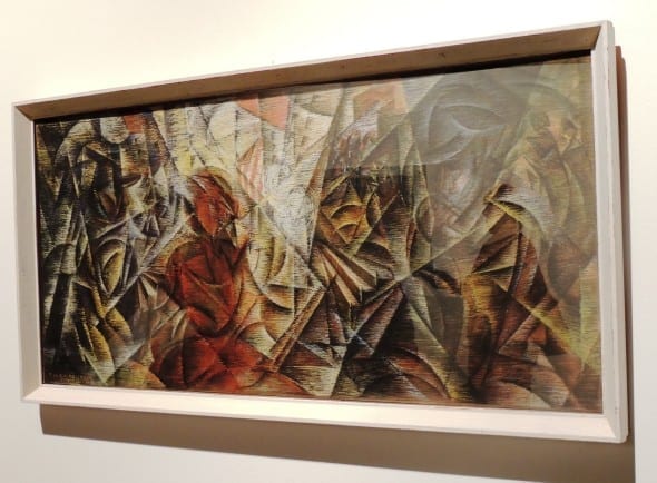 Roberto Baldassari, Dinamismo di una strada + folla + luci