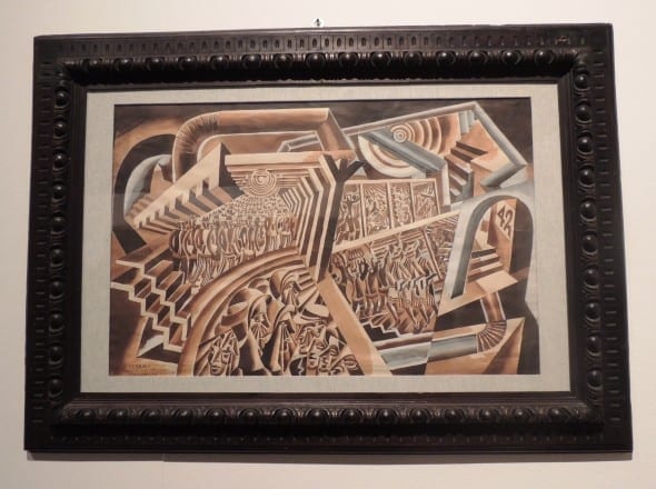 Fortunato Depero, Subway (Folla ai treni sotterranei)