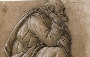 Sandro Botticelli, Study of a seated St.Joseph