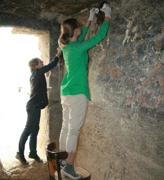 Tomba con parete dipinta vicino alle piramidi di Giza