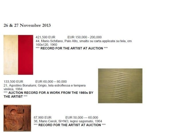 aste sotheby's novembre 2013