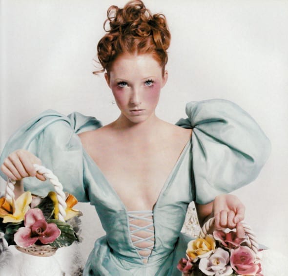 Maggie Rizer photographed by David Lachapelle for Vogue Paris, December 1997
