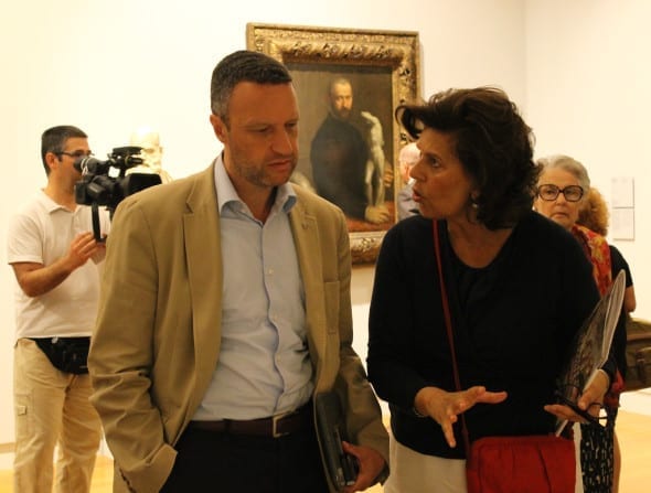 Flavio Tosi e la curatrice,