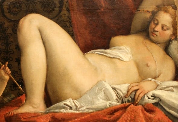Particolare de "L'uomo virtuoso vince la passione" (Veronese, 1565-1570)