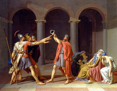 'Wearable' after ‘Oath of the Horatii’ by Jacques-Louis David, 1784
