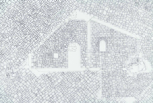 Cartamodello di piccola casa (particolare) (1)