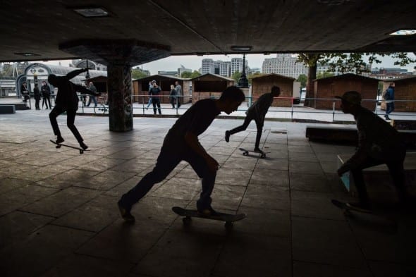 Southbank Skatepark - this undercroft has been a hub for skaters, freestyle cyclists and graffiti artists since the 1970's by Steve McCurry