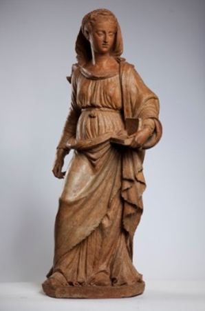 begarelli santa con libro