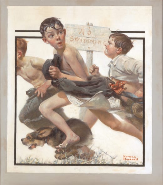 Norman-Rockwell-No Swimming 