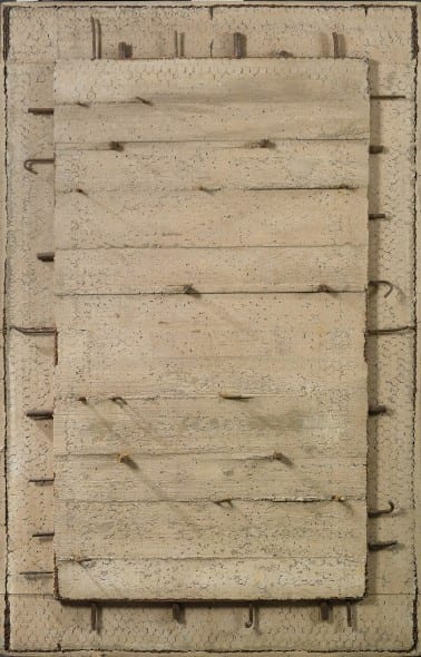 Giuseppe Uncini (1929-2009) Cementoarmato, 1961  150 x 96 cm  prezzo realizzato € 295.800  Record mondiale 