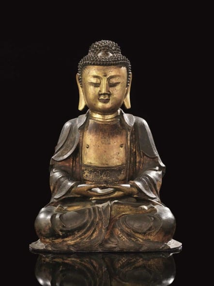 Budda in bronzo dora#47AA77