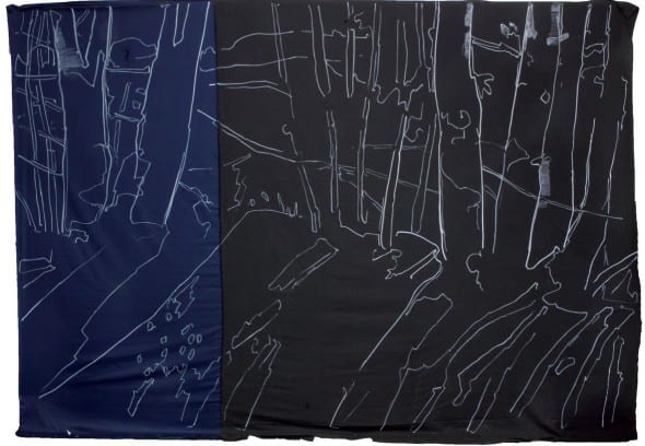 Giovanni Frangi Sul bordo del fiume, 2014, 300x460cm, Pastelli grassi su tela