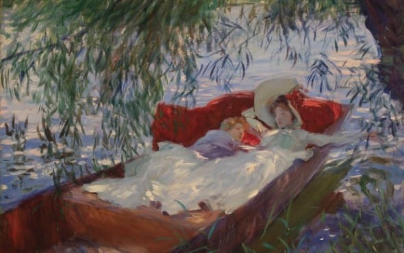 John Singer Sargent Two Women Asleep in a Punt under the Willows ca. 1887 Gulbenkian Foundation. Museum, Lisboa 