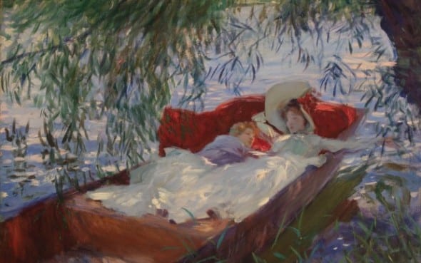 John Singer Sargent Two Women Asleep in a Punt under the Willows ca. 1887 Gulbenkian Foundation. Museum, Lisboa