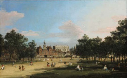 Giovanni Antonio Canal, Called Canaletto London, a View of the Old Horse Guards and Banqueting Hall, Whitehall Seen from St. James' Park Est. $4/6 million