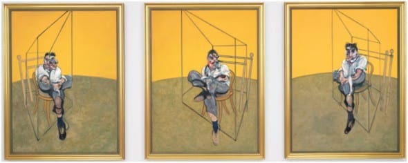 Francis BACON, "Three Studies of Lucian Freud"(1969)   Olio su tela, 198 cm x 147.5 cm Christie's, New York NY  , 11 Novembre 2013 