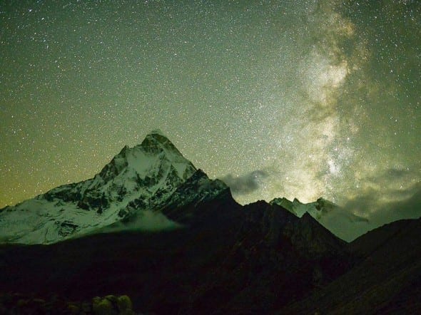 Stars over Shivling (photo Pete McBride courtesy NATIONAL GEOGRAPHIC)