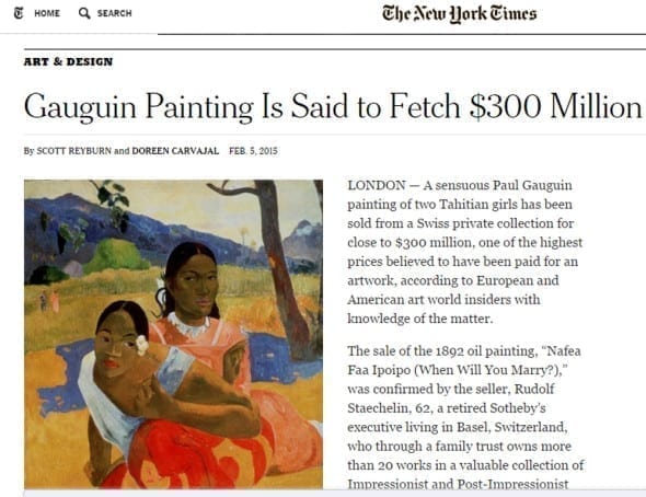 Gauguin New York Times 