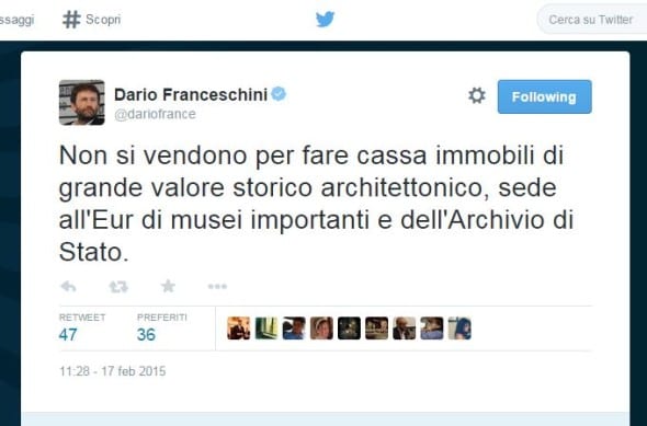 Dario Franceschini su Twitter