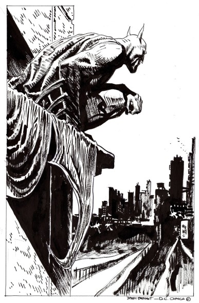 Asta Urania: Jordi Bernet, Batman: Blackout, matita e china su cartoncino DC (cm 29x43)