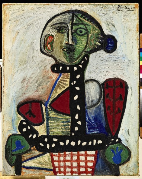 Femme au chignon dans un fauteuil di Picasso