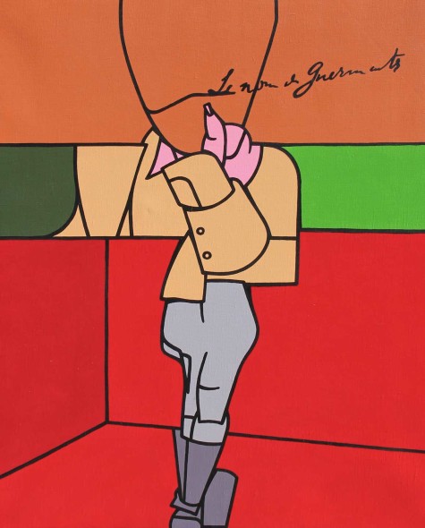 “Lettre de Proust”, 1971, olio su tela, cm 92x73, di Valerio Adami con un curriculum di provenienze vastissimo e un’esposizione allo Studio Marconi nel 1974, partirà con una riserva di € 18.000;