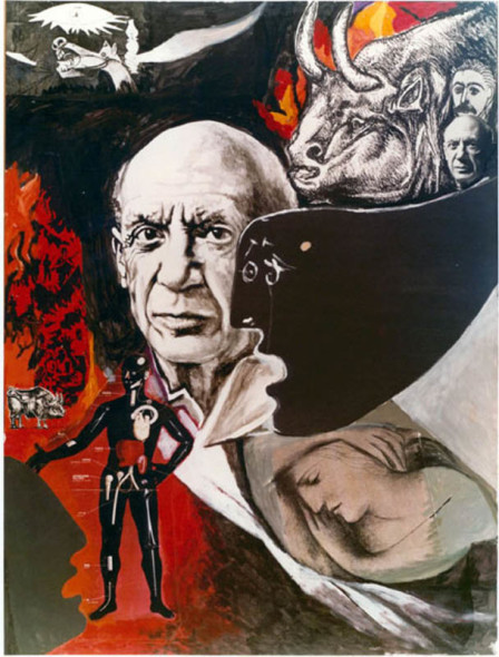 Guttuso, Lamento per la morte di Picasso 1973