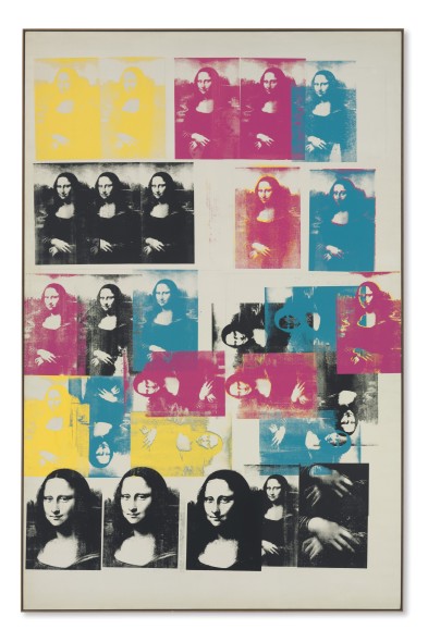 Andy Warhol (1928-1987) Colored Mona Lisa silkscreen inks and graphite on canvas (319.7 x 208.6 cm.) Painted in 1963. In asta a New York da Christie’s, il 13 maggio Stima: a richiesta (intorno ai 35.000.000 dollari)