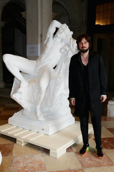 Francesco Vezzoli attends the Fondazione Prada Opening, Lenders Lunch In Venice on May 6, 2015 in Venice, Italy. (Photo by Vittorio Zunino Celotto/Getty Images for Fondazione Prada)
