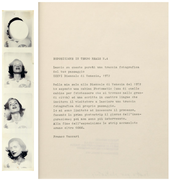Franco Vaccari Esposizione in tempo reale num. 4, Biennale di Venezia, 1972