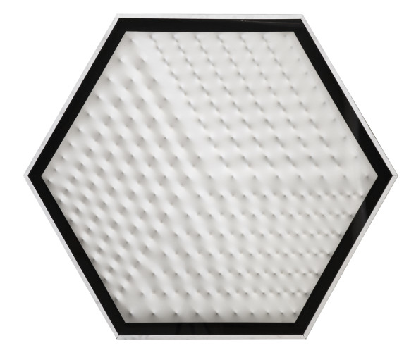 Enrico Castellani, Superficie bianca, 1969, cm 104x120, acrilico su tela