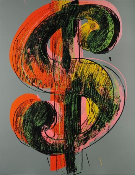 Lot 23 TO THE BEARER ON DEMAND: AN IMPORTANT PRIVATE EUROPEAN COLLECTION Andy Warhol DOLLAR SIGN Estimate   4,000,000 — 6,000,000  GBP Price Realized: £ 