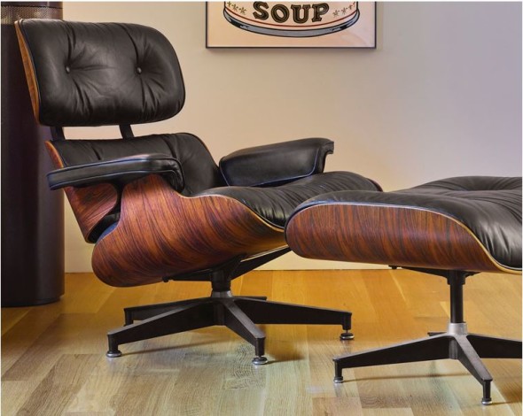 CHARLES AND RAY EAMES LOUNGE CHAIR, MODEL NO. 670, AND OTTOMAN, MODEL NO. 671
